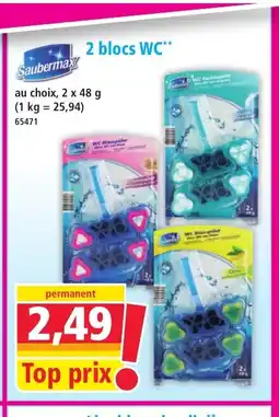 Norma SAUBERMAX 2 blocs WC offre