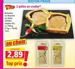 Norma 2 pâtés en croûte offre