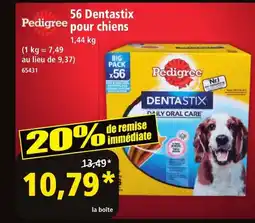 Norma PEDIGREE 56 Dentastix pour chiens offre