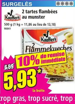 Norma KAUFFER'S 2 tartes flambées munster offre