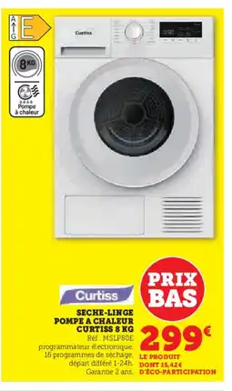 Super U CURTISS Seche-linge pompe a chaleur offre