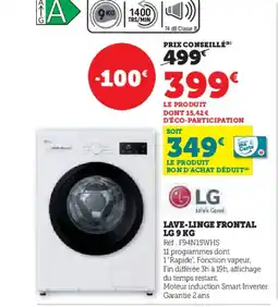 Super U LG Lave-linge frontal offre