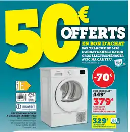 Hyper U INDESIT Seche-linge pompe a chaleur offre