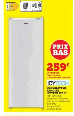 Hyper U ICYTECH Congelateur armoire offre