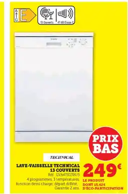 Hyper U TECHNICAL Lave-vaisselle offre