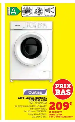 Hyper U CURTISS Lave-linge frontal offre