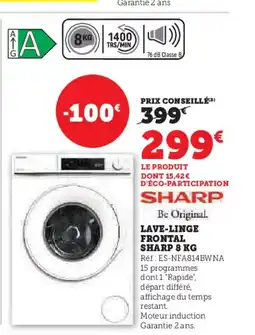 Hyper U SHARAP Lave-linge frontal offre