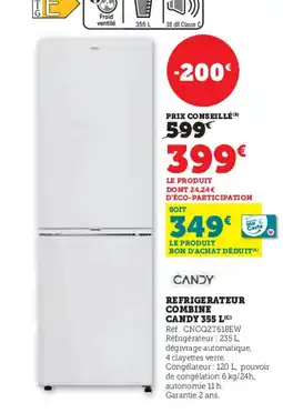 Hyper U CANDY Refrigerateur combine offre