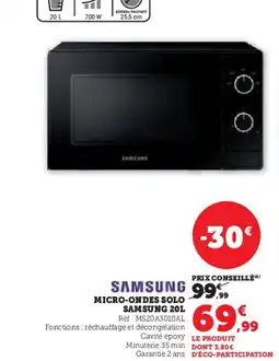 Hyper U SAMSUNG Micro-ondes solo offre