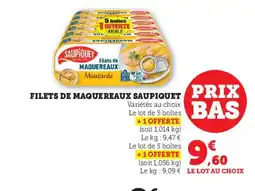 Super U SAUPIQUET Filets de maquereaux offre