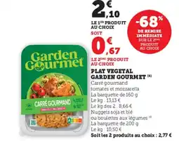 Super U GARDEN GOURMET Plat vegetal offre