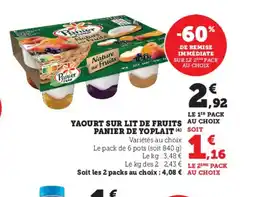 Super U PANIER DE YOPLAIT Yaourt sur lit de fruits offre