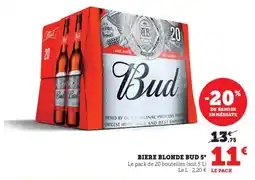 Super U BUD 5° Biere blonde offre