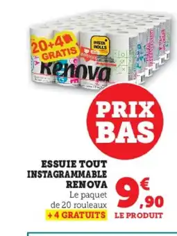 Super U RENOVA Essuie tout instagrammable offre