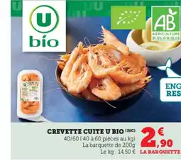 Super U Crevette cuite u bio offre