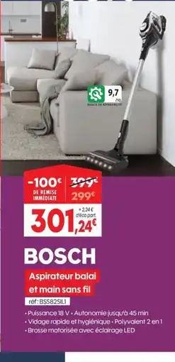Pro&Cie BOSCH Aspirateur balai et main sans fil offre