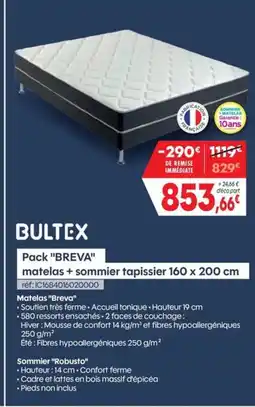 Pro&Cie BULTEXPack BREVA matelas + sommier tapissier offre