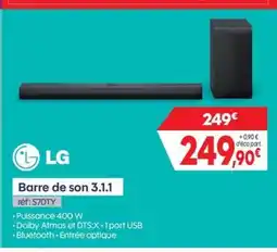 Pro&Cie LG Barre de son 3.1.1 offre