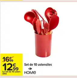 Carrefour HOME Set de 10 ustensiles offre