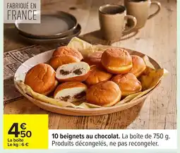 Carrefour 10 beignets au chocolat offre