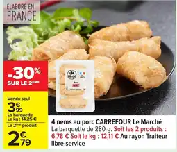 Carrefour CARREFOUR 4 nems au porc offre