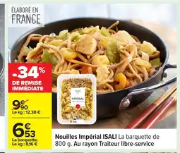 Carrefour ISALI Nouilles Impérial offre