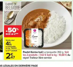 Carrefour ISALI Poulet korma offre