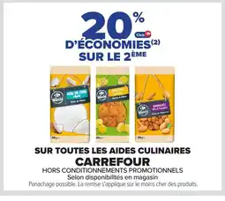 Carrefour CARREFOUR Sur touts les aides culinaires offre