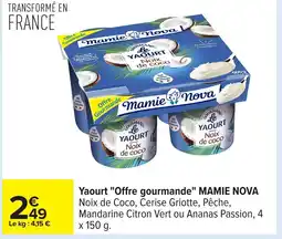 Carrefour MAMIE NOVA Yaourt Offre gourmande offre