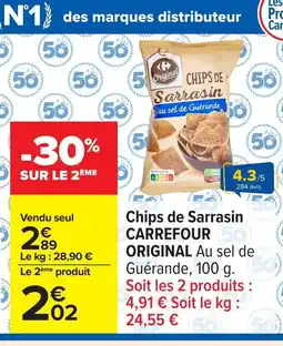 Carrefour CARREFOUR ORIGINAL Chips de Sarrasin offre