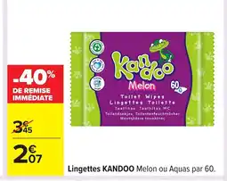 Carrefour KANDOO Lingettes offre