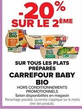 Carrefour CARREFOUR BABY BIO Sur tous les plats préparés offre
