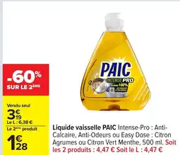 Carrefour PAIC Liquide vaisselle offre
