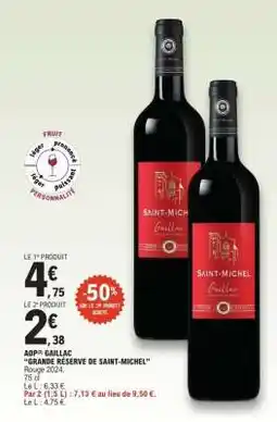 E.Leclerc AOP Gaillac Grande Réserve de Saint-Michel Rouge 2024 offre
