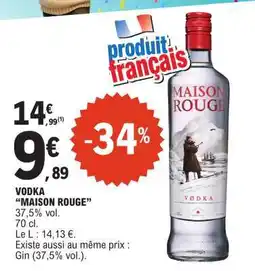 E.Leclerc Vodka 'Maison Rouge' offre