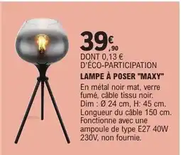 E.Leclerc LAMPE À POSER MAXY offre