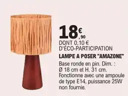 E.Leclerc LAMPE A POSER AMAZONE offre