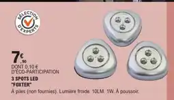E.Leclerc 3 SPOTS LED FOXTER offre