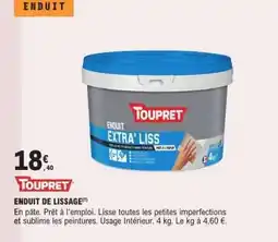 E.Leclerc TOUPRET ENDUIT DE LISSAGE offre