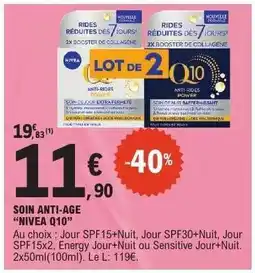 E.Leclerc SOIN ANTI-AGE “NIVEA Q10” offre