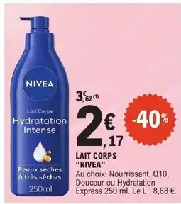 E.Leclerc Lait Corps Nivea offre
