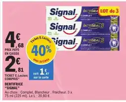 E.Leclerc Dentifrice Signal offre