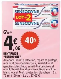 E.Leclerc Dentifrice Sensodyne offre