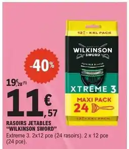E.Leclerc RASOIRS JETABLES “WILKINSON SWORD” offre
