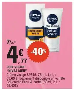 E.Leclerc Soin Visage NIVEA MEN offre