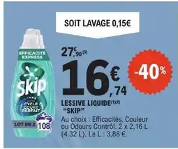 E.Leclerc LESSIVE LIQUIDE SKIP offre