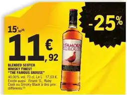 E.Leclerc BLENDED SCOTCH WHISKY FINEST “THE FAMOUS GROUSE” offre