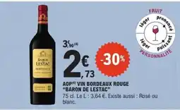 E.Leclerc AOP VIN BORDEAUX ROUGE “BARON DE LESTAC” offre