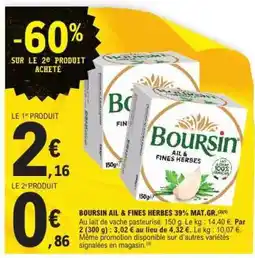 E.Leclerc Boursin Ail & Fines Herbes 39% Mat.Gr offre
