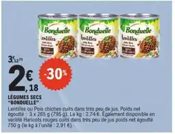 E.Leclerc LÉGUMES SECS 'BONDUELLE' offre